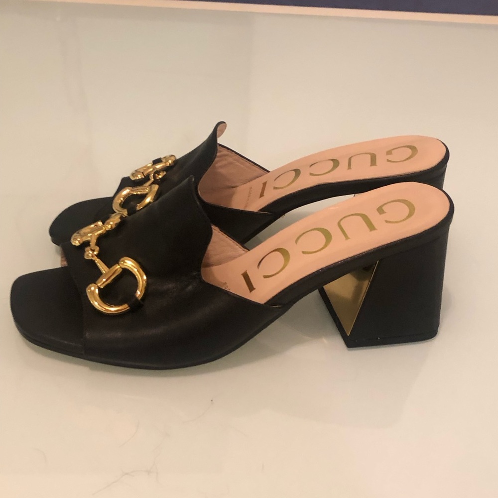 Gucci Mules Size 8.5-9 with horsebit design.